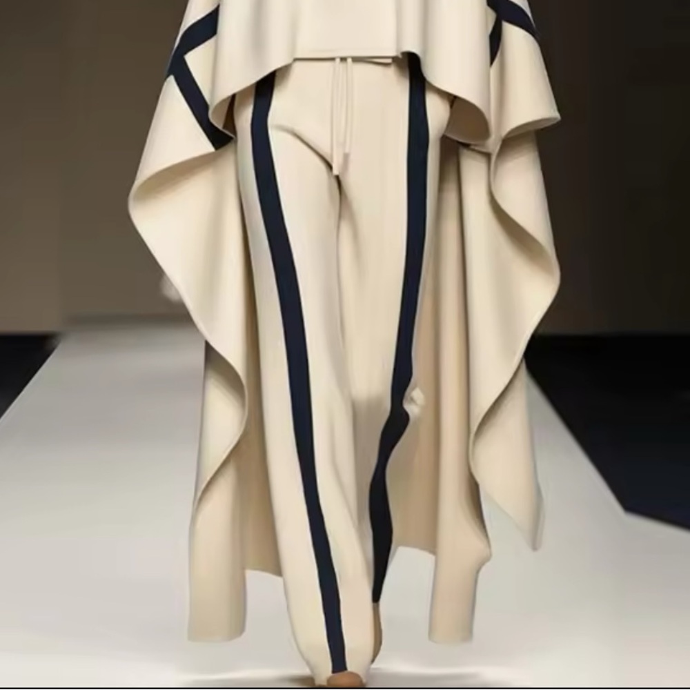 Turtleneck Raglan Sleeves Loose Color Block Blous… - image 4